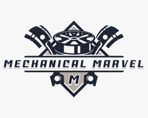 Mags Piston Mechanic logo design