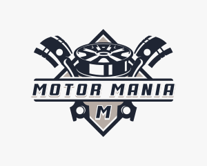 Mags Piston Mechanic logo design