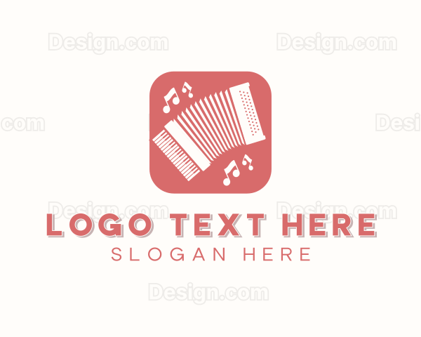 Accordion Musical Instrument Logo