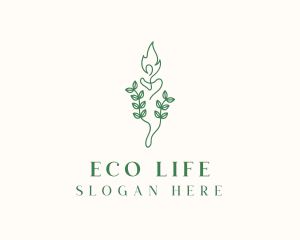 Eco Candle Wellness Spa logo design