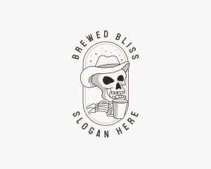 Skeleton Coffee Shop logo design