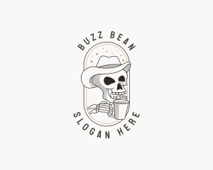 Skeleton Coffee Shop logo design