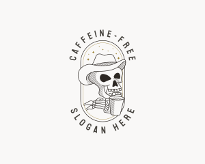 Skeleton Coffee Shop logo design