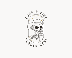 Skeleton Coffee Shop logo design