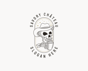 Skeleton Coffee Shop logo design