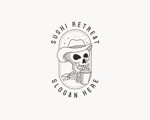 Skeleton Coffee Shop logo design