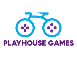 Blue Cycle Game Controller logo design