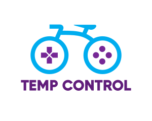 Blue Cycle Game Controller logo design