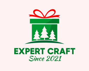 Christmas Gift Present logo design