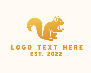 Gold Chipmunk Rodent logo