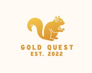 Gold Chipmunk Rodent logo design