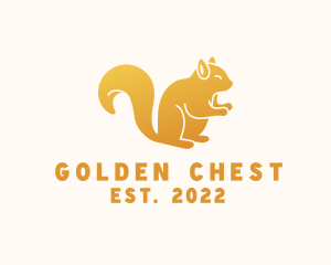 Gold Chipmunk Rodent logo design