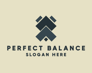 Symmetrical Geometric Tech logo design