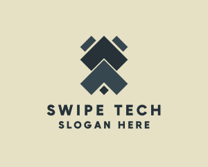 Symmetrical Geometric Tech logo design