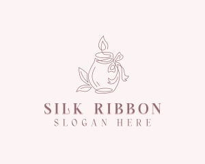 Ribbon Scented Candle logo design