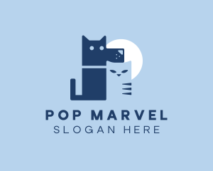 Pet Dog Cat Veterinary logo design