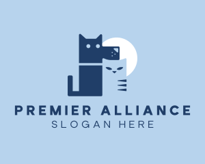 Pet Dog Cat Veterinary logo design