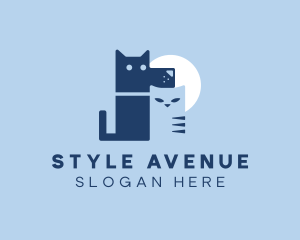 Pet Dog Cat Veterinary logo design