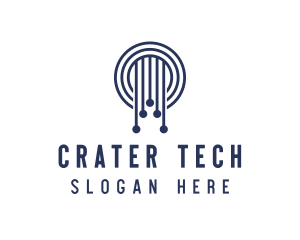 Tech Business Company Circle logo design