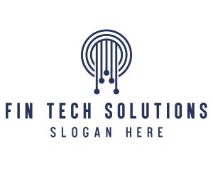 Tech Business Company Circle logo design