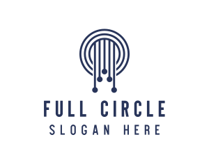 Tech Business Company Circle logo design