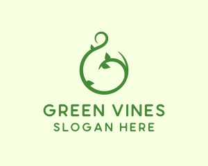 Green Vine Letter G logo design