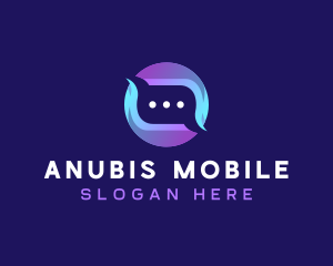 Mobile Message Chat logo design