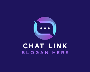 Mobile Message Chat logo design