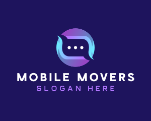 Mobile Message Chat logo design