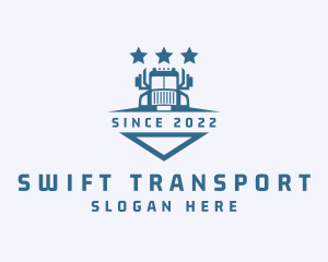 Trucking Transport Emblem logo design