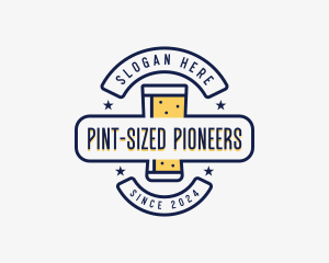 Pint Glass Beer logo design