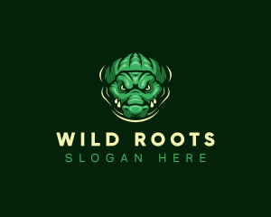 Wild Alligator Crocodile logo design