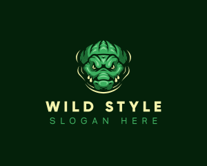 Wild Alligator Crocodile logo design