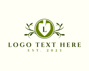 Shovel Landscaping Leaves logo