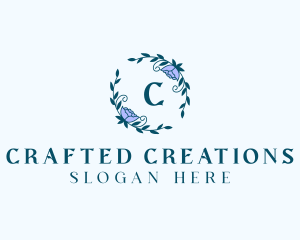 Floral Decoration Wreath  logo design