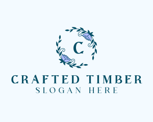 Floral Decoration Wreath  logo design