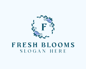 Floral Decoration Wreath  logo design