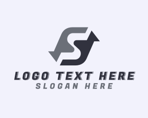 Logistics Courier Letter S logo