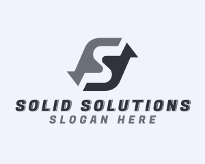 Logistics Courier Letter S logo design