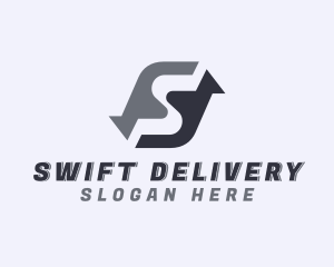 Logistics Courier Letter S logo design