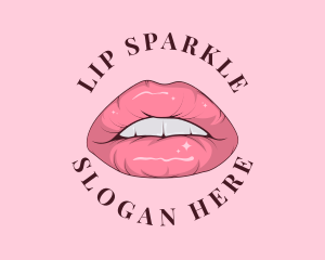 Glossy Lips Cosmetic logo design