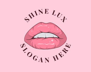 Glossy Lips Cosmetic logo design