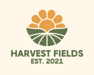 Sunrise Flower Field logo design