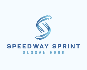 Arrow Freight Delivery Letter S logo design