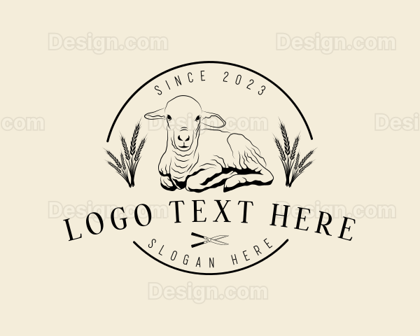 Farm Lamb Sheep Logo