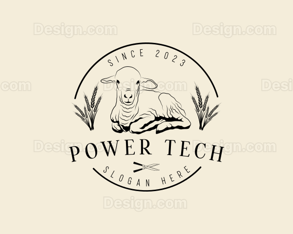 Farm Lamb Sheep Logo