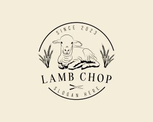 Farm Lamb Sheep logo design