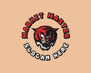 Tiger Mask Man Gaming logo design