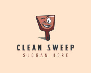 Dustpan Cleaning Sanitation logo design