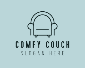 Minimalist Armchair Couch  logo design